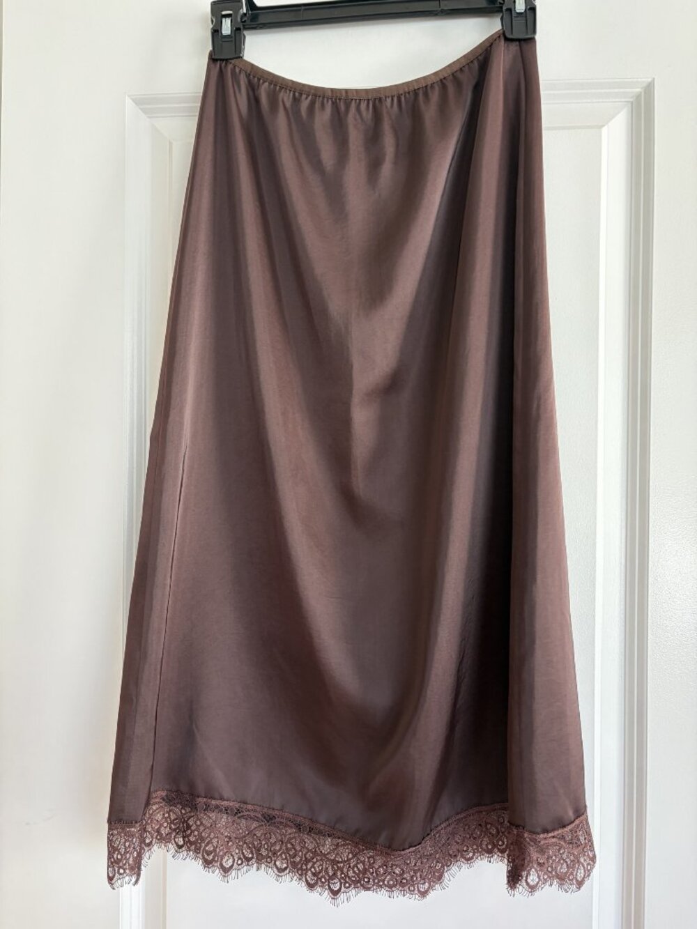 The Frankie Shop Bareilly Lace Midi Skirt Brown S